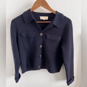 Sezane Betty Cardigan / Navy Crochet